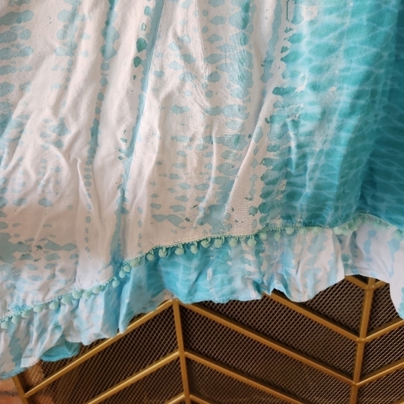 BU Tiki Maxi Blue Soft Swimsuit Cover Up. Size S/M - Picture 4 of 10